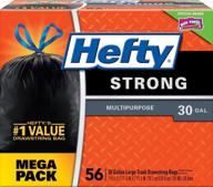 🗑️ hefty strong multipurpose xl trash bags - 30 gallon, 56 count logo