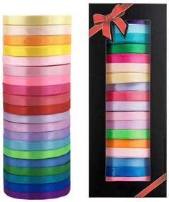 img 3 attached to 500 Yard Silk Satin Ribbon Rolls - 25 Yard / Roll, 20 🎀 Rolls - Perfect for Gift Wrapping, Crafts, Sewing, Wedding Decor - 2/5 Inch Wide