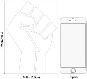 img 2 attached to 👊 Черный узор рук Black Lives Matter - наклейки движения против расизма BLM | Наклейка We The People для автомобилей, грузовиков, окон, дверей, фургонов, стен, ноутбуков (черный)