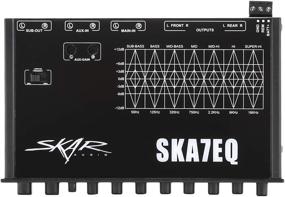 img 3 attached to 🔉 Скар Аудио SKA7EQ 7-полосный автомобильный графический эквалайзер с Aux-входом и выходами High Voltage RCA - 1/2 DIN предусилитель