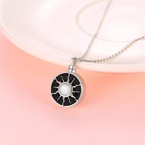 img 1 attached to 🌻 925-Sterling-Silver Sunflower Cross Cremation Necklace: A Heartwarming Ashes Keepsake Urn Pendant for Eternal Sunshine - Ideal Gift in Cremation Jewelry