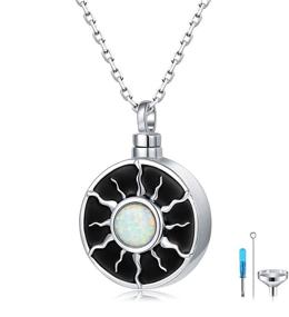 img 4 attached to 🌻 925-Sterling-Silver Sunflower Cross Cremation Necklace: A Heartwarming Ashes Keepsake Urn Pendant for Eternal Sunshine - Ideal Gift in Cremation Jewelry