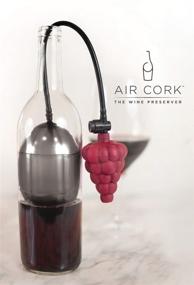 img 1 attached to Air Cork Wine Preserver (Burgundy): Save Red and White Wine, Reusable Stopper, as Featured on Shark Tank