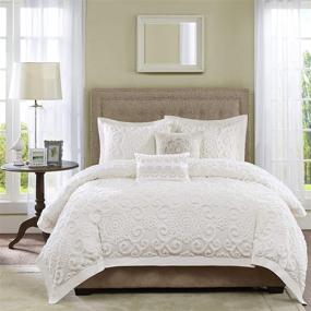 img 4 attached to ✨ Harbor House 100% Cotton Duvet Set - Trendy Tufted Textured Design, Cozy All Season Bedding - Suzanna Ivory Queen(90"x90") 3 Piece