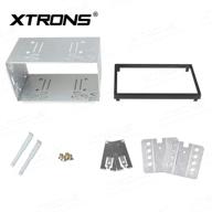 📻 xtrons double din car radio mounting kit: universal cage fitting for head units (14-003a) logo