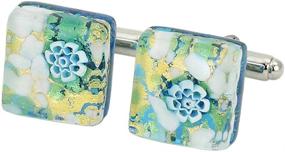 img 2 attached to GlassOfVenice Murano Venetian Classic Cufflinks Men's Accessories for Cuff Links, Shirt Studs & Tie Clips