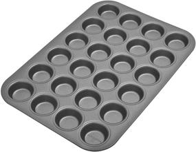 img 4 attached to 👩 Professional Quality: Chicago Metallic Commercial II Non-Stick 24 Cup Mini Muffin Pan - Perfect for Baking Mini Delights!