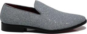 img 3 attached to 🌟 Sparkle in Style: Vintage Glitter Loafers for the Classic Tuxedo Look