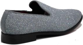 img 1 attached to 🌟 Sparkle in Style: Vintage Glitter Loafers for the Classic Tuxedo Look