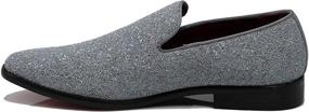 img 2 attached to 🌟 Sparkle in Style: Vintage Glitter Loafers for the Classic Tuxedo Look