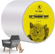 🐱 one sight cat scratch training deterrent tape - 4 inches x 30 yards - cat furniture protector - clear double sided - cat couch protector - sticky paws tape for furniture - cat anti-scratch pad logo