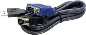 img 1 attached to TRENDnet 10ft 2-in-1 USB VGA KVM Cable TK-CU10 for Connecting Computers with VGA and USB Ports – High-Quality USB Keyboard/Mouse Cable & Monitor Cable in Black