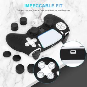 img 3 attached to Vernleza PS5 Controller Skin, Anti-Slip Silicone Cover for PS5 Controller, Grips Skin with 8 Thumb Grip Caps - 1 PS5 Silicone Controller Skin