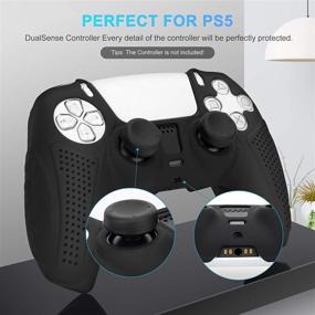 img 2 attached to Vernleza PS5 Controller Skin, Anti-Slip Silicone Cover for PS5 Controller, Grips Skin with 8 Thumb Grip Caps - 1 PS5 Silicone Controller Skin