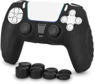 vernleza ps5 controller skin, anti-slip silicone cover for ps5 controller, grips skin with 8 thumb grip caps - 1 ps5 silicone controller skin логотип