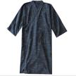 kimono sleepwear bathrobe nightgown blue stripe logo