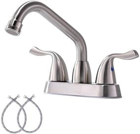 img 4 attached to Phiestina BF25 7 BN: Luxurious Brushed Centerest Threaded Faucet for a Stylish Bathroom Upgrade