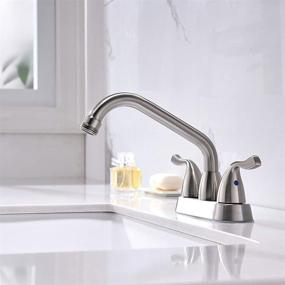 img 2 attached to Phiestina BF25 7 BN: Luxurious Brushed Centerest Threaded Faucet for a Stylish Bathroom Upgrade