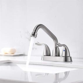 img 1 attached to Phiestina BF25 7 BN: Luxurious Brushed Centerest Threaded Faucet for a Stylish Bathroom Upgrade