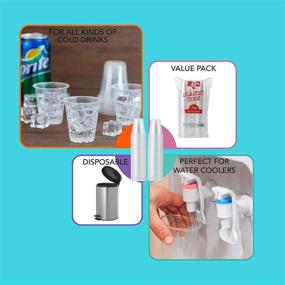 img 2 attached to 🥤 Party Bargains Clear Plastic Cups: Premium Quality & Heavy-duty Party Glasses, BPA Free Disposable Tumbler (100 Pk)