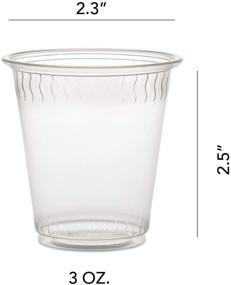 img 3 attached to 🥤 Party Bargains Clear Plastic Cups: Premium Quality & Heavy-duty Party Glasses, BPA Free Disposable Tumbler (100 Pk)