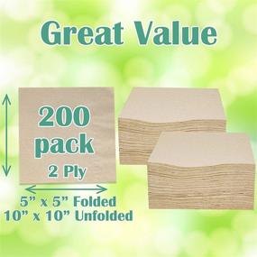 img 3 attached to 🌱 Eco-conscious 200 Recycled Bar Napkins: Biodegradable, Compostable, 5x5in Beverage-Ready!