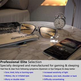 img 2 attached to 👓 CAXMAN Detachable Side Shields Blue Light Glasses: Optimal for Computer Gaming and Sleep