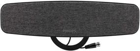 img 4 attached to 📺 Philips Gray Fabric HD TV Antenna: 4K 1080P VHF UHF, Long Range Indoor Reception, 5 ft. Coaxial Cable, Digital HDTV, Smart TV Compatible - Dark Gray