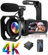 📹 ultra hd 30mp 4k video camera camcorder with microphone for youtube vlogging, 3.0 inch touch screen, 16x digital zoom, handheld stabilizer, remote control - perfect for recording and streaming logo