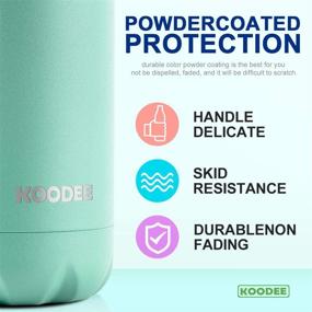 img 3 attached to 🏞 Koodee 17oz Stainless Steel Double Wall Vacuum Insulated Water Bottle for Sports, BPA Free