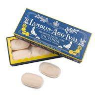 🥚 victoria lanolin agg tval egg white facial care soap for women: 6-pack of 1.7 ounce bars for radiant skin logo