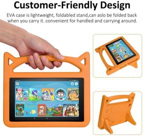 img 3 attached to 🧒 SHREBORN Lightweight Shock Proof Kids Tablet Case with Stand Handle for All-New 7 Tablet(2019 & 2017 & 2015) Release-Orange