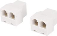 rj11 6p4c 1 female to 2 female telephone line splitters logo