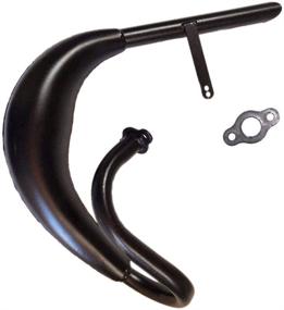 img 2 attached to 🚲 Kinbelle High-Performance Fat Belly Pipe Exhaust Muffler for 50cc 80cc 2 Stroke Bike Gas Engine Motor Parts (Black)