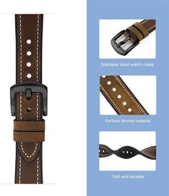 img 2 attached to C2D JOY Leather & Silicone Mixed Strap: The Perfect Replacement Band for Garmin Forerunner 35/30 and Approach S10