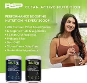 img 2 attached to RSP TrueFit Vegan Protein Powder Meal Replacement Shake - Organic Fruits & Veggies, Fiber, Probiotics - Gluten & Dairy Free