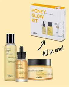 img 3 attached to 🍯 Набор для ухода за кожей COSRX Honey Glow - Тоник с прополисом, ампула, крем для увлажнения, увлажнения и питания.