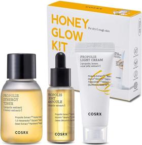 img 4 attached to 🍯 Набор для ухода за кожей COSRX Honey Glow - Тоник с прополисом, ампула, крем для увлажнения, увлажнения и питания.