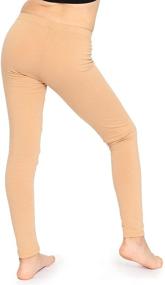 img 2 attached to Cotton Footless Leggings for Girls, Stretchy, Sizes 2-14, Made in USA - Enhanced SEO