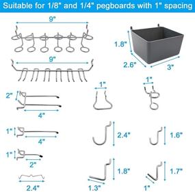 img 2 attached to 🔀 Versatile Pegboard Hooks Assortment for Efficient Organization