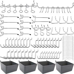 img 4 attached to 🔀 Versatile Pegboard Hooks Assortment for Efficient Organization