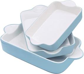 img 4 attached to ANTOWALL Ceramic Bakeware Casserole Rectangular