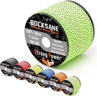 bocksane paracord 550 reflective nylon rope roller: ideal camping & survival gear for multiple applications logo