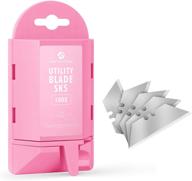 🔪 100-pack sk5 carbon steel utility knife box cutter blades with pink dispenser by fantasticar logo