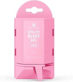 img 3 attached to 🔪 100-Pack SK5 Carbon Steel Utility Knife Box Cutter Blades with Pink Dispenser by FANTASTICAR