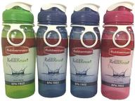 🍶 rubbermaid refill reuse chug bottle, 20 oz, assorted colors, pack of 4 logo