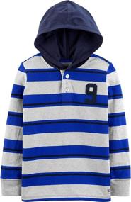 img 2 attached to Kosh Little Hooded Rugby Stripe Boys' Clothing in Active