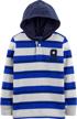kosh little hooded rugby stripe boys' clothing in active logo