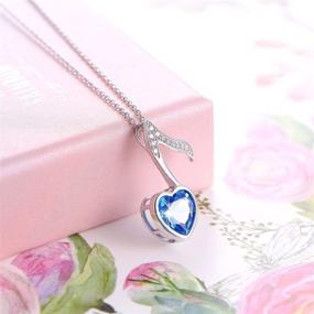 img 1 attached to 🎵 SILVER MOUNTAIN Music Themed S925 Sterling Silver Clef Heart Pendant Necklace, Ring, Earrings & Bracelet Set - Musical Jewelry for Women/Girls. Perfect Birthday Gift.