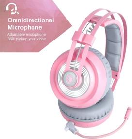 img 2 attached to 🎧 SADES Pink Gaming Headset for PC Mac - USB 7.1 Surround Sound with Mic, LED Light & Noise Cancelling Over Ear Headphones